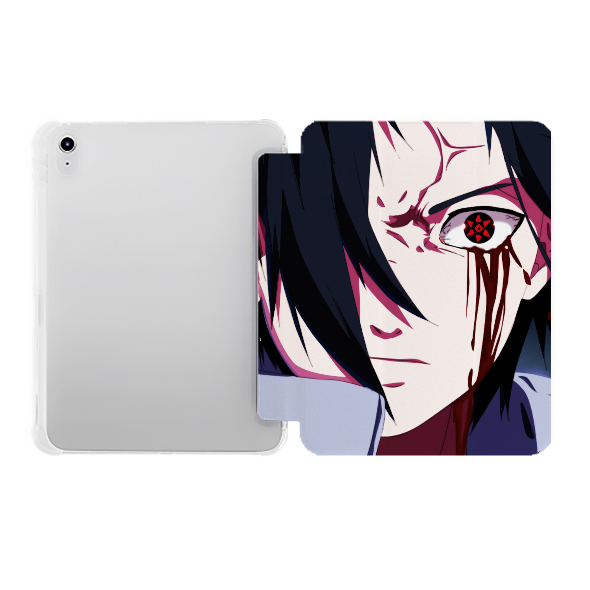 （画像用） NARUTO -ナルト- NARUTO -ナルト- 疾風伝 IPad ケース ペン収納付き 三つ折りスタンド PUレザー×シリコン 対応機種9.5/10.5/10.9インチ